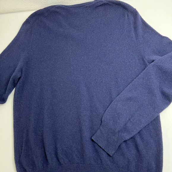 Polo Ralph Lauren Washable Wool V-Neck Sweater size L6 Hunter Navy NWOT - Picture 9 of 10